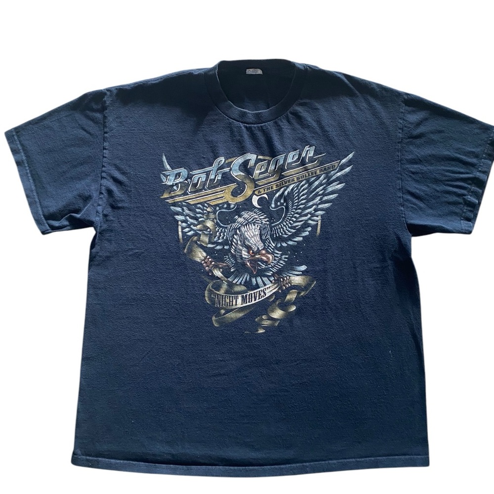 Bold Navy Bob Seger Night Moves Short Sleeve Tee